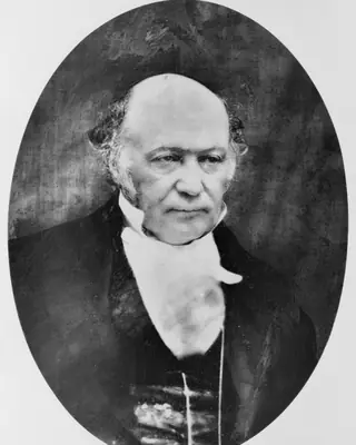William Rowan Hamilton in his fifties, head and shoulders, facing slightly right.